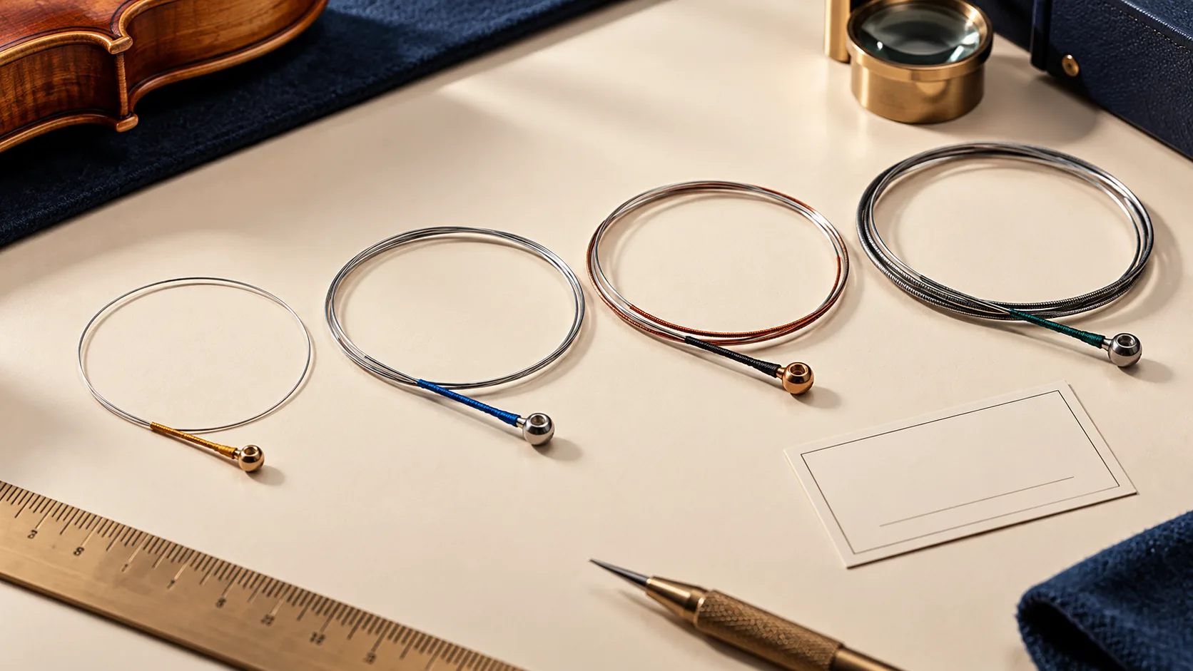 Violin strings prepared for wholesale specification review