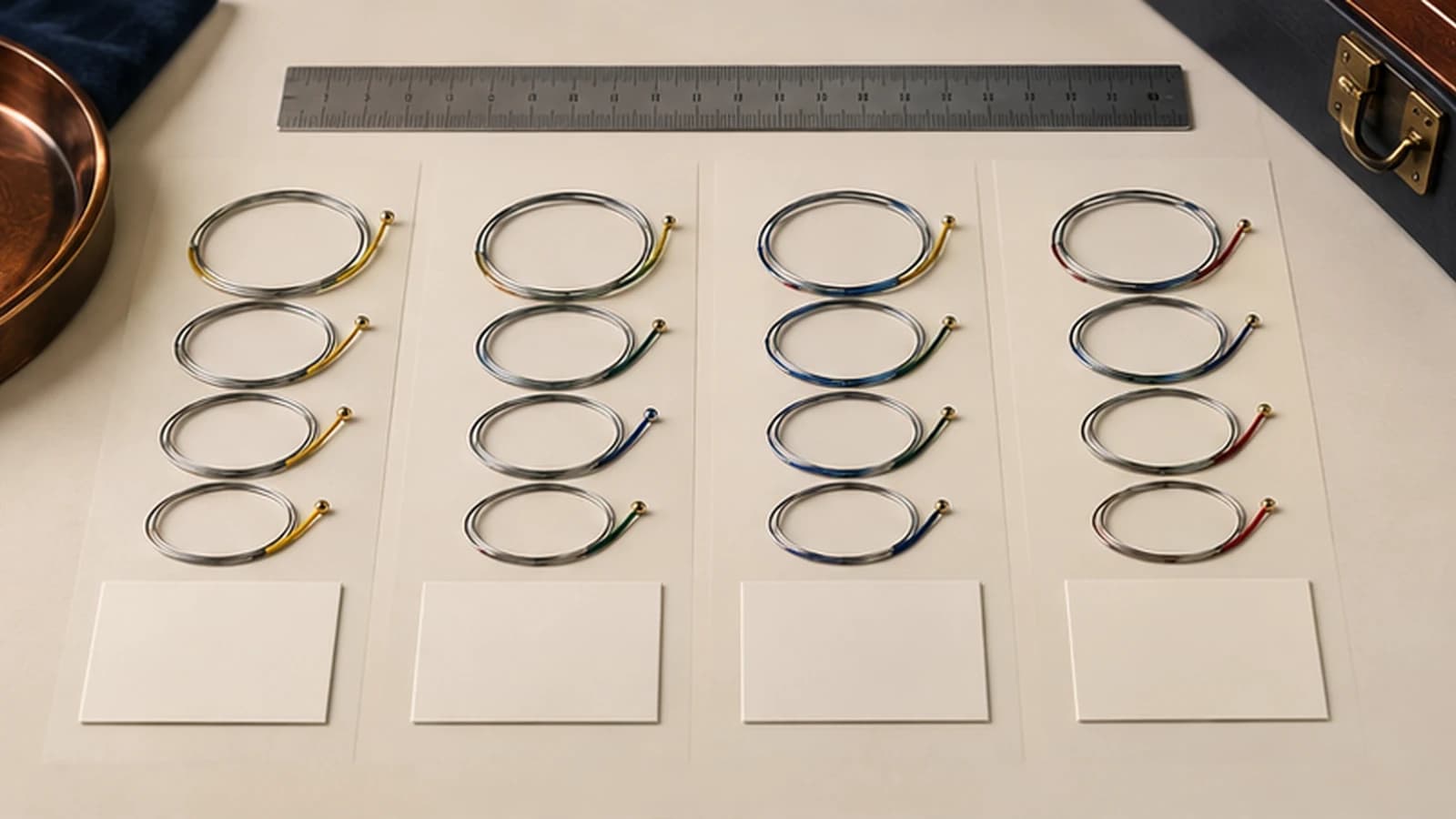 Illustrative violin size matrix with four-string sample sets