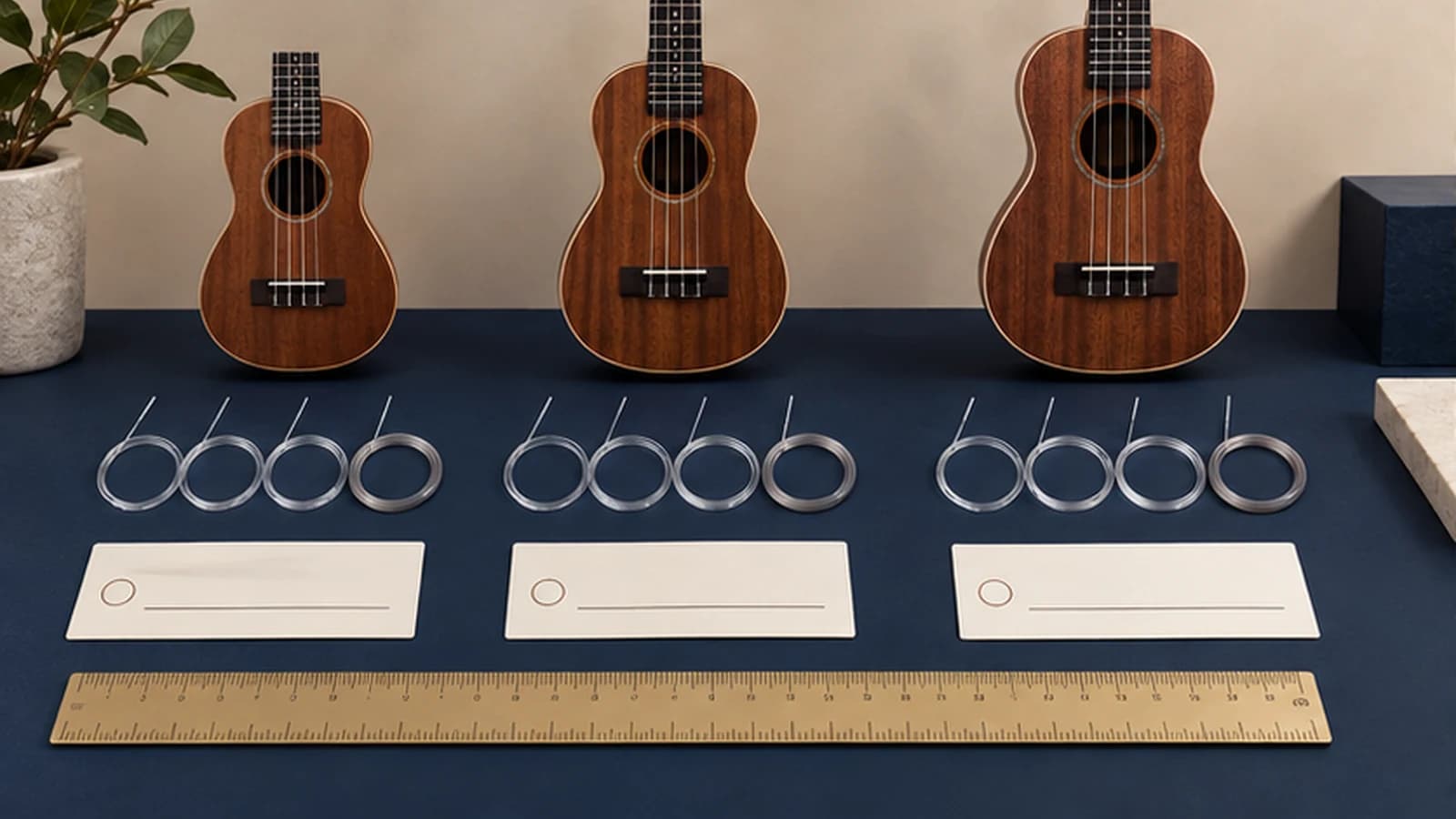 cuerdas de ukelele High-G y Low-G — ajuste soprano, concierto y tenor